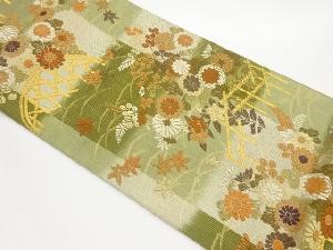 唐織秋草模様織出し袋帯